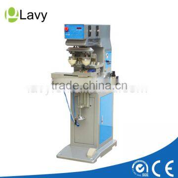 Two colors pneumatic pad printing machine with shuttle