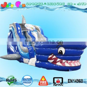 hot sale cheap inflatable dry slide shark theme for children