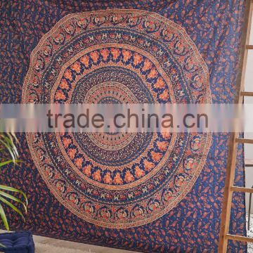 Bohemian Mandala Tapestry Indian Elephant Wall Hanging Hippie Wall Tapestries