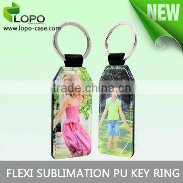 New Factory Wholesale Flexi Sublimation PU Key Ring