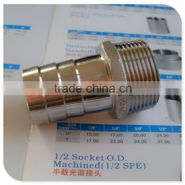 DN20 ss304 BSPT threaded hose nipple connector 150lb