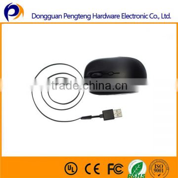 High quality retractable usb optical mouse