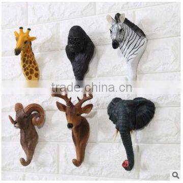 Fashion resin clothes decorative animal wall hook for bar for home decor                        
                                                                                Supplier's Choice