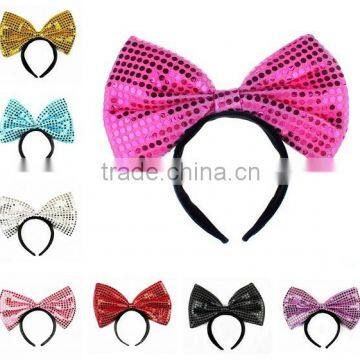 Large bow tie headband for party