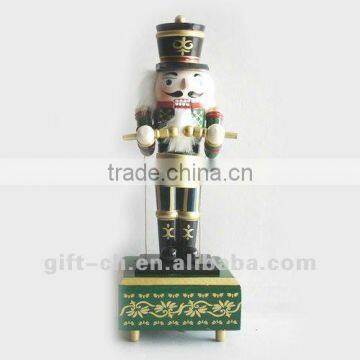 hand painted wooden soldier nutcracker toy for christmas decoration