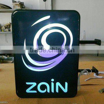 Zain Acrylic Advertising Sign For Sale