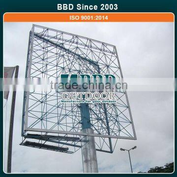 Nice design steel structure unipole style double sided billboard