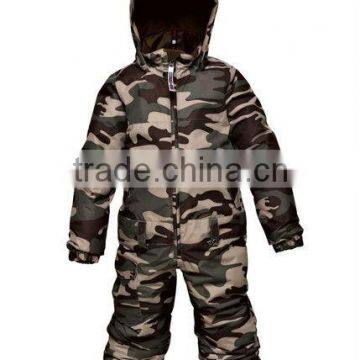 Kids one piece ski overall in camo