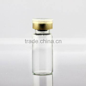 10ml empty clear glass vial with flip-off cap