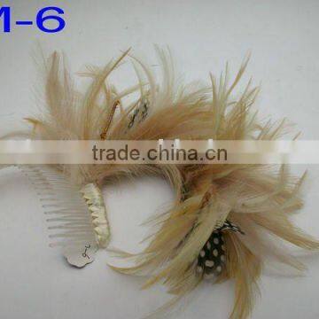 feather hair combs jewelry