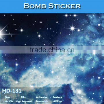 HD-131 Resistant To Solvents Hydrographic Film Sticker Bomb Car Wrap Vinyl