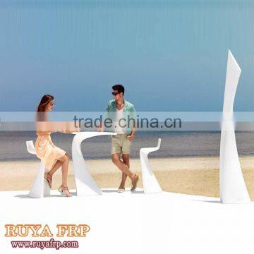 Factory outlet fiberglass artistic side table resin meeting tea table coffee desk multi-color cusztomized RUYA