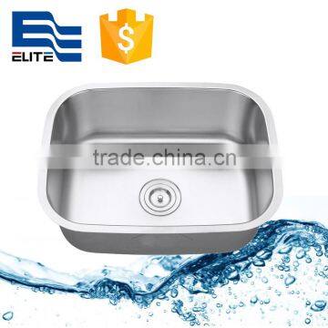 Deep stainless steel pressed single kitchen sink without drainer