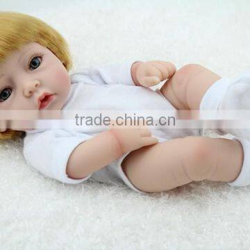 Hand rooted hair 10 inch lifelike baby vinyl dolls cute mini vinyl dolls