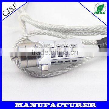 CH-902 High qualtiy adjustable 4 digital laptop lock manufacturer