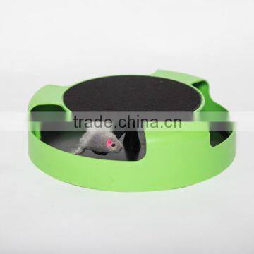 cat scratcher catch the mouse round turnable cat toy pet toy