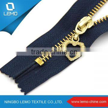 3# Polish Metal Zipper, Diamond Close End Metal Zipper