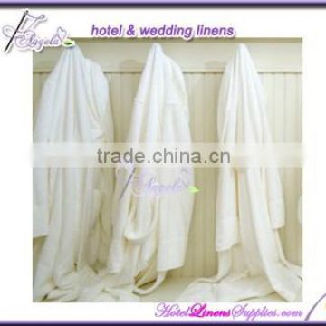 cheap wholesale white terry robe, terry bath robes Kimono collar style for hotels, motels, spas, clubs