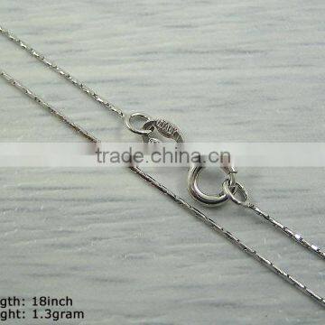 JZZJ-007 2016 new model 925 silver jewelry Diamond Cut Silver Chain