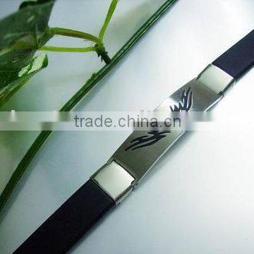 Stainless Steel with Rubber Bracelet RB -060