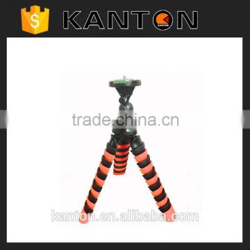 12" flexible tripod rubber material with phone holder for camera and cell phone