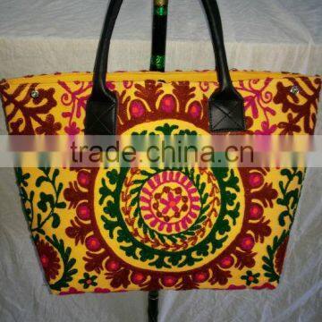 Indian Hand Made Cotton Suzani Embroidered Bags Manufacture In Jaipur