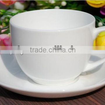 250ml White cheap tea cup and saucer