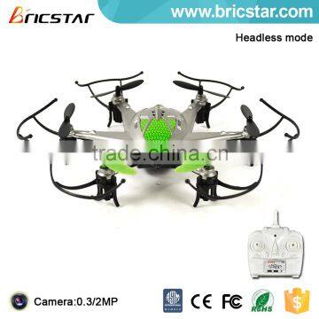 Headless mode 2.4G 4ch rc aerial drone with camera and lcd screen controller