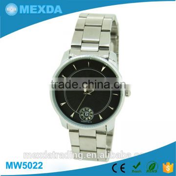 unisex fashion design custom logo stainless steel quartz wrist watch