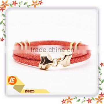 Most Popular Genuine Bracelet Men ,high Class Red Stingray Cord for Watch Lovers,fashion Wrap Bracelets Leather Treaty Bracelet photo-4