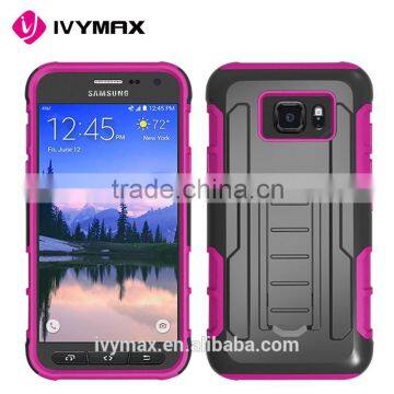 IVYMAX premium black rubber rugged hybrid clip holster combo case for samsung galaxy S7 active                        
                                                Quality Choice