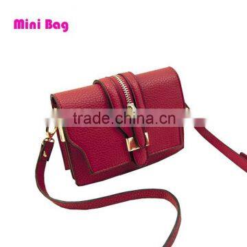 2015 fashion woman handbag custom desinger leather shoulder bag plain mini handbag CC44-020