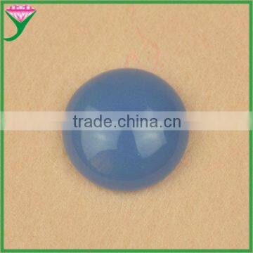 Opaque dark blue half round china glass stone cabochon