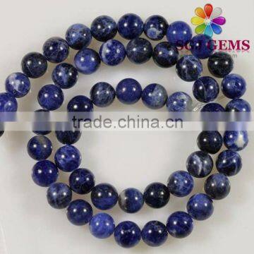 8mm sodalite round polished semi precious stone wholesale beads