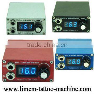 Digital Mini Tattoo Machine Power Set kit W Foot Pedal Clip Cord Supply