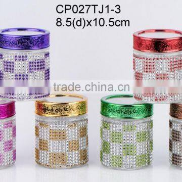 CP027TJ1-3 round glass jar with coating