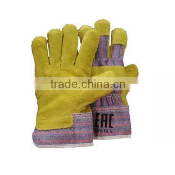 Yellow Industrial Leather Hand Gloves for men