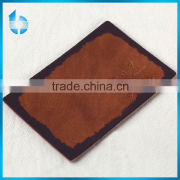 Create jeans leather labels embossed leather labels synthetic leather hang tag for garments