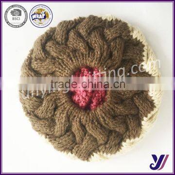 Fashion Knitted Hats Wool Felt Beret With Pom Poms Factory Professional Sales (can be Customized) photo-3
