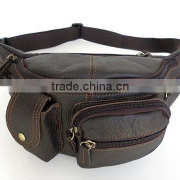 New Fashion Style Waist Pack First Layer Leather Men's Shoulder Bag Purse