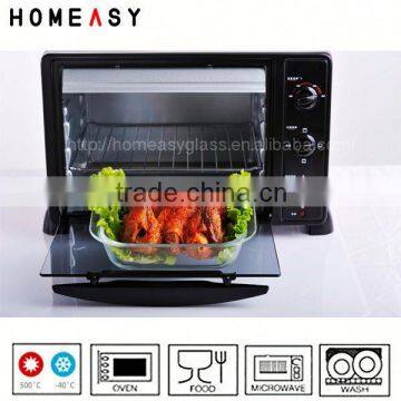 Clear glass cookware for microwave oven