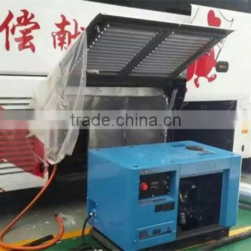 15kw three phase diesel RV generator with radiator and muffler externally installed