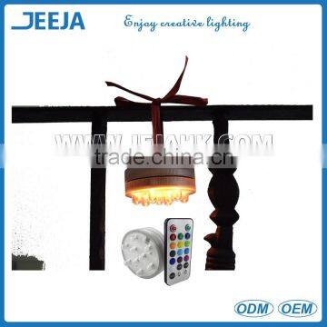 Hanging Paper Lantern illuminate Led Light Base With Remote Control RGB Color Changing