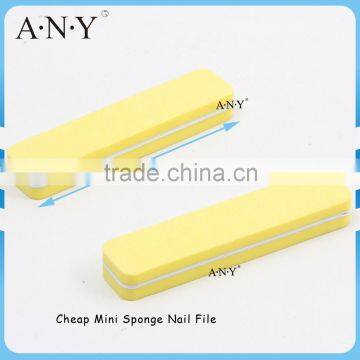 Nail Art Manicure Using Cheap Yellow Cusom Sponge Mini Nail File