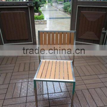 stainless steel wood side chair