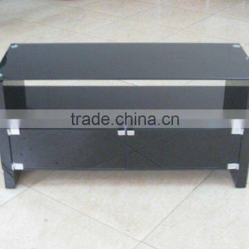 black glass tv stands with 2 doors