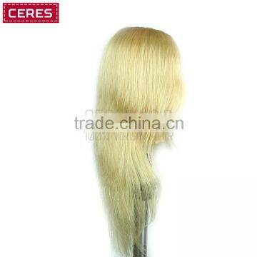 Blonde Long Hair Training Head for Hairdresser 18 Inch to 24 Inch photo-4