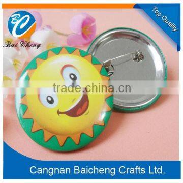 Bank metal button badge with pin supplies cheap price