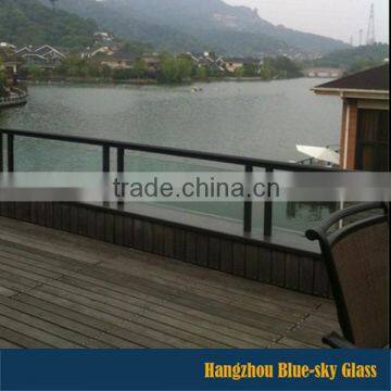 LT China leading manufacturer AS certification 3mm 4mm 5mm 6mm 8mm 10mm 12mm 15mm 19mm tempered parapet glass