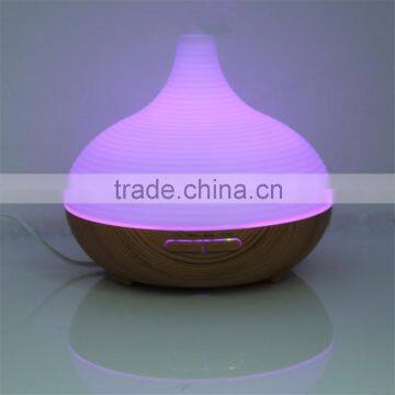 Changing Colored LED Lights Waterless Auto Shut-off Adjustable Mist Wooden Aroma Diffuser Bottle photo-5